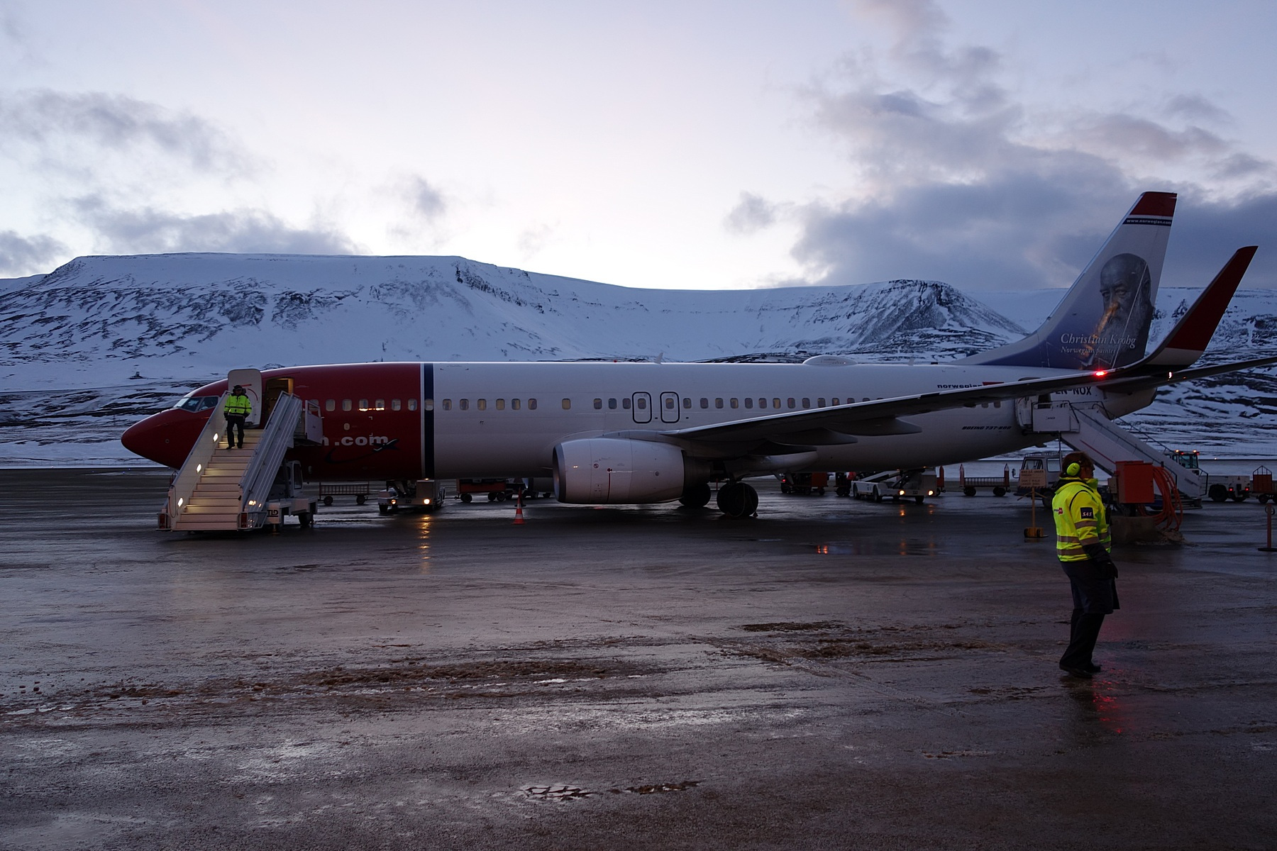 Landung auf Longyearbyen